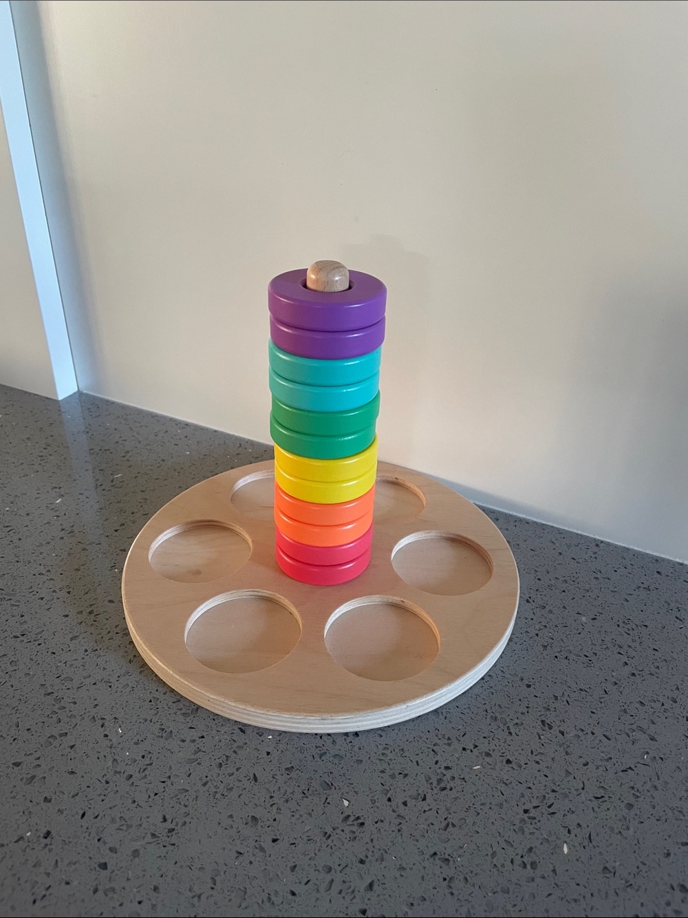 Lovevery Flexible Wooden Ring Posting Toy